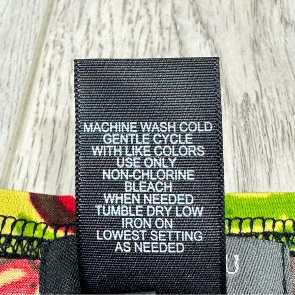 Bisou Bisou Tropical Floral High Low Skirt Elastic Waist Womens Size Large Hi-Lo - Picture 4 of 9